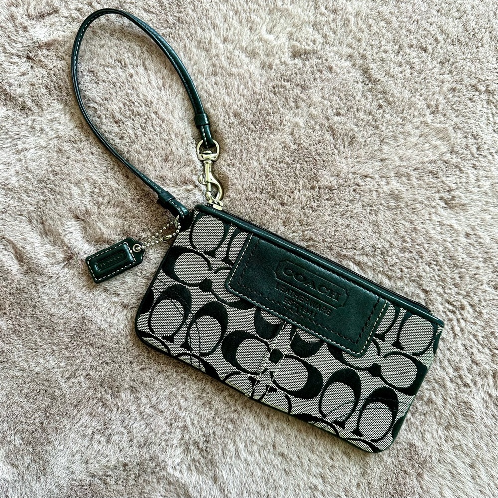 Black coach wristlet